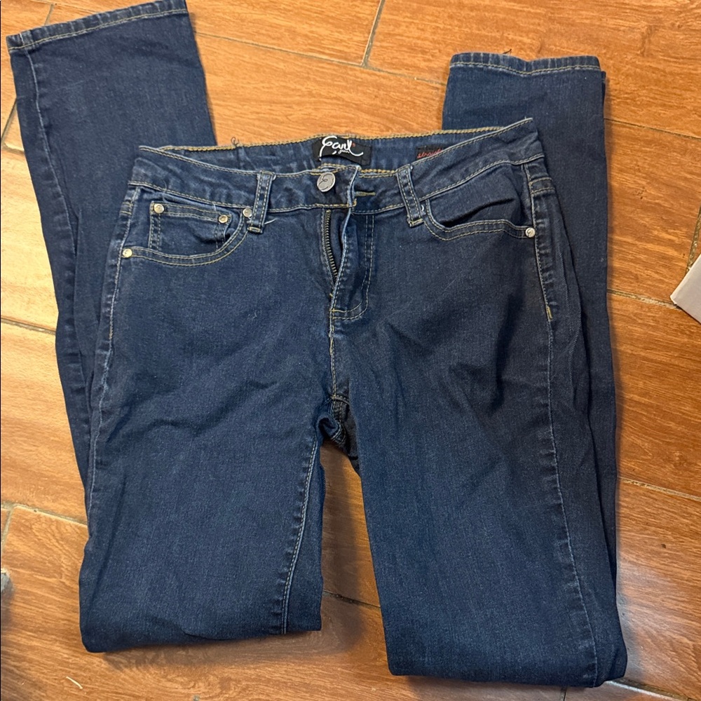 Earl Jeans Women's Straight Leg Dark Blue‎ Denim